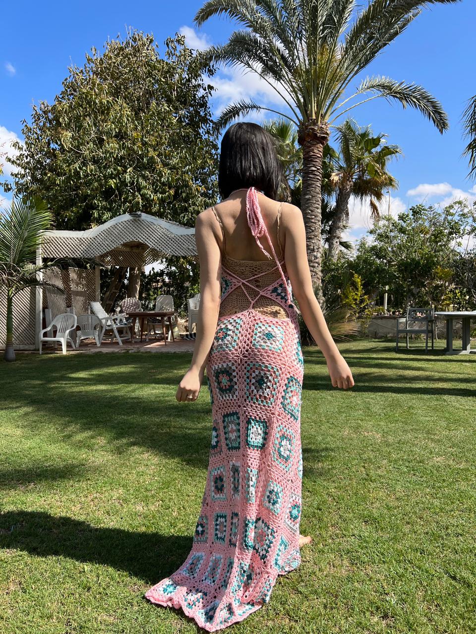 Diamond Granny Square Midi Dress