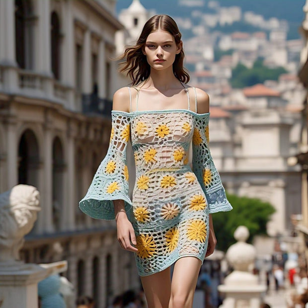 Daisy Square Crochet Dress