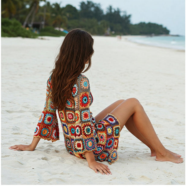 Granysquare Crochet Mini Dress
