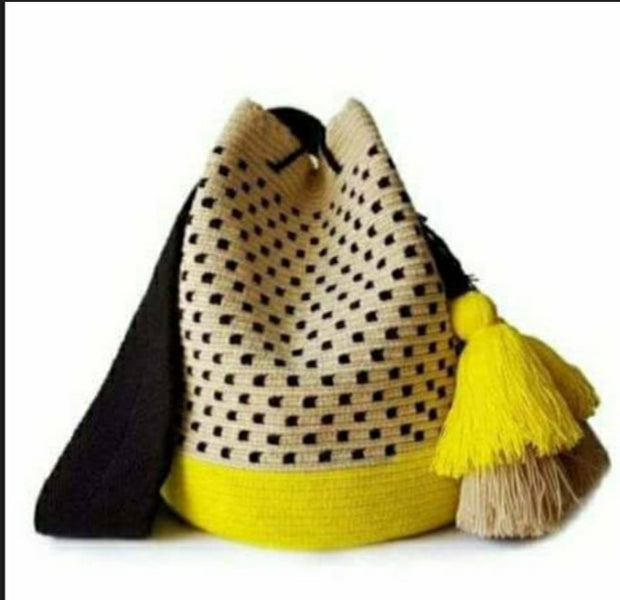 Tapestry long Handle Bucket Bag