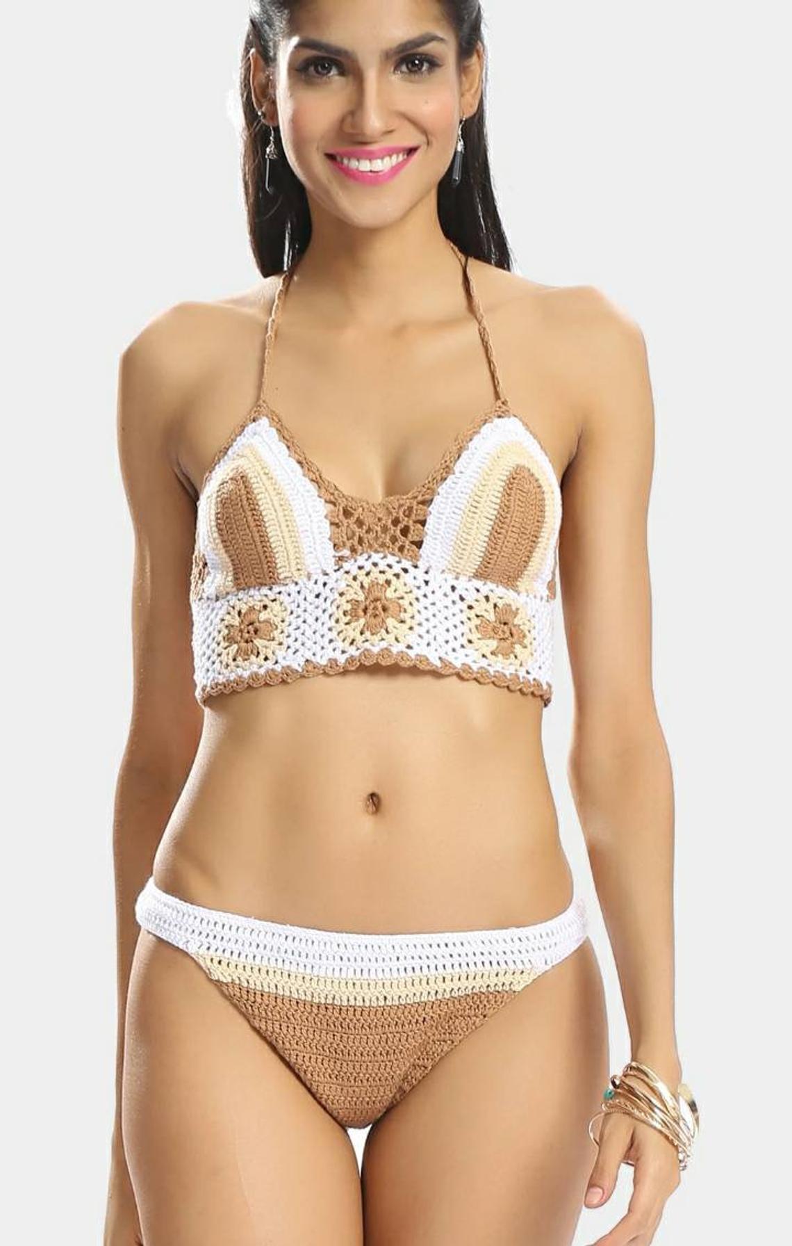 Crochet Beach bikini 2-Pieces Swimsuit,