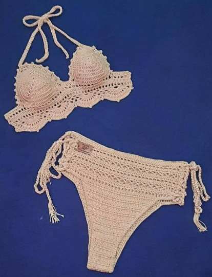 Crochet Halter Strap Bikini
