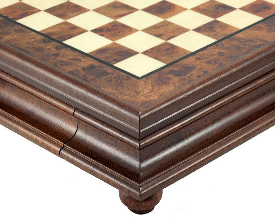 Wood Chess Cabinet with Drawer, Mahogany and Oakwood Chessboard Cabinet with Drawer. Christmas Gift