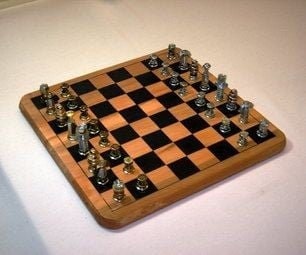 Solid Oakwood Checkers/Chessboard, Christmas Gift