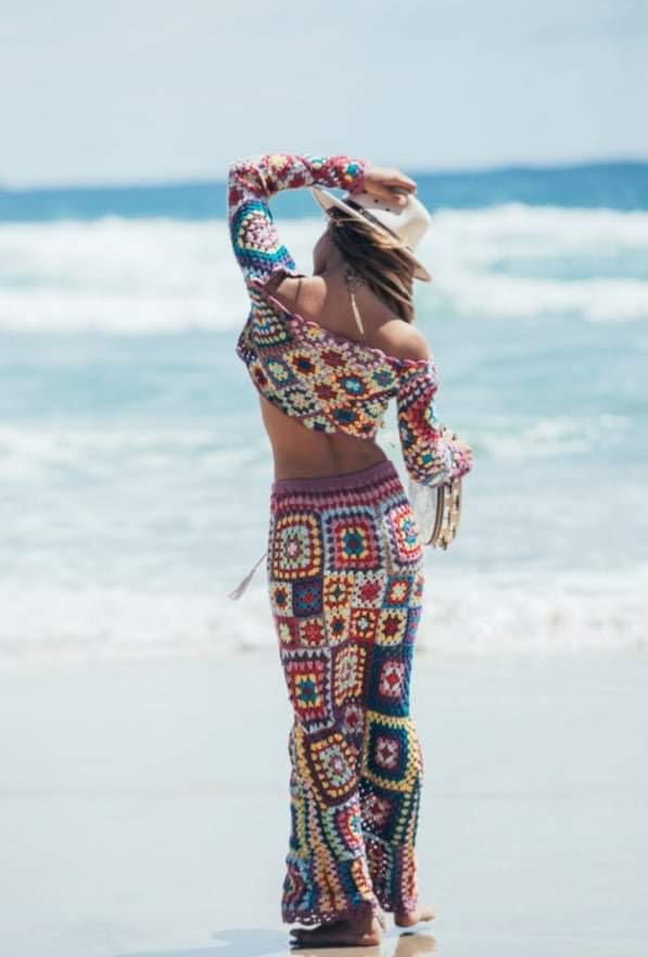 Granny Square Long Sleeve Outfit