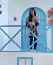 Granny Square Long Winter Jacket with long sleeves