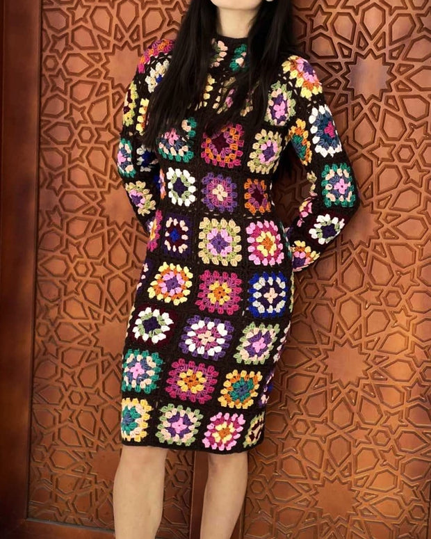 Granny Square Midi dress