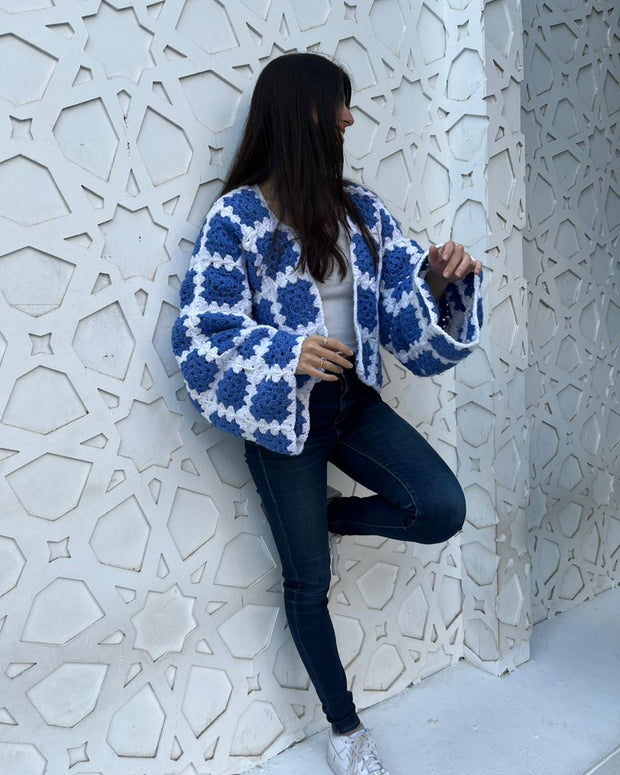 Awsome Winter Short Granny Square Crochet Jacket