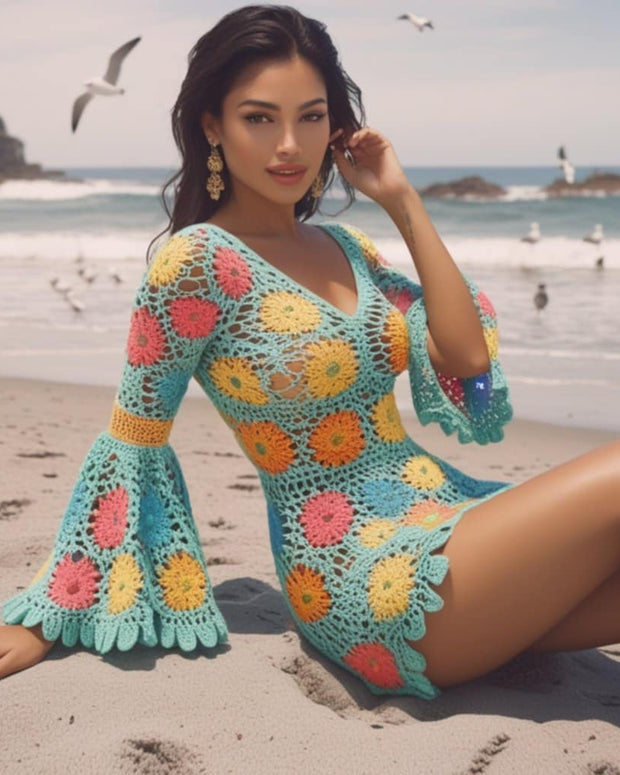 Sunshine  Patch Crochet Dress