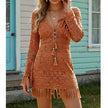 Desert Fringe Crochet Mini Dress & Outfit