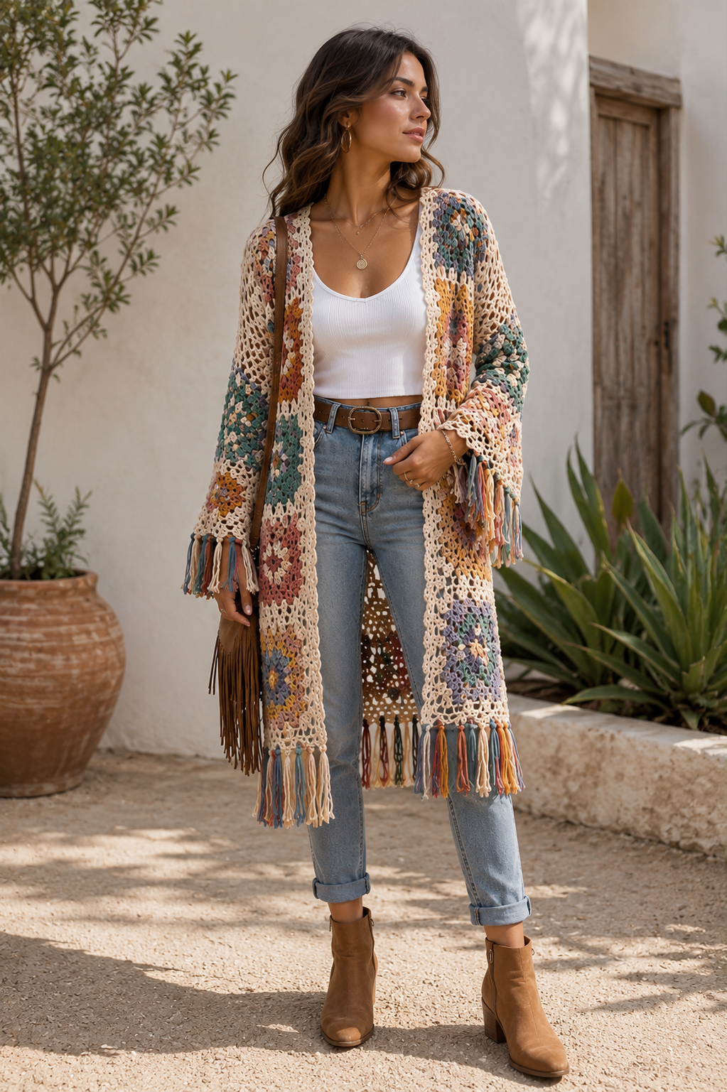 Romantic Crochet Cardigan