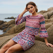Bohemian Granysquare Half Flare Sleeves Outfit
