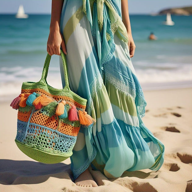 Beach Mesh Crochet Handbag