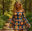 Azure petal Mini Dress