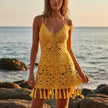 Bohemian Yellow Mini Dress