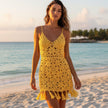 Bohemian Yellow Mini Dress