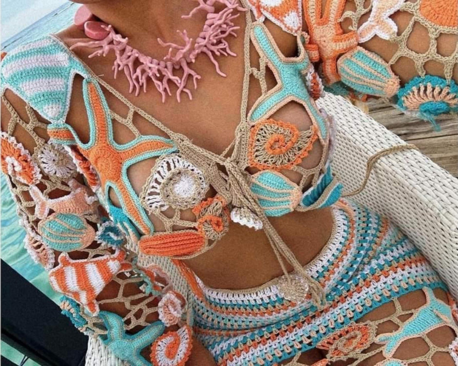 Sea life Crop Top