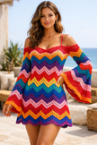 Zigzag Rainbow Party Dress
