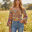 Autumn Short Granny Square Crochet Jumper