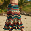 Sahara Waves Crochet Maxi Skirt