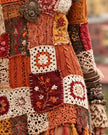 Campfire Crochet Patchwork Mini Dress