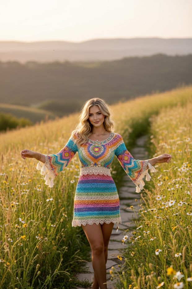 Chroma-Coast" Bell-Sleeve