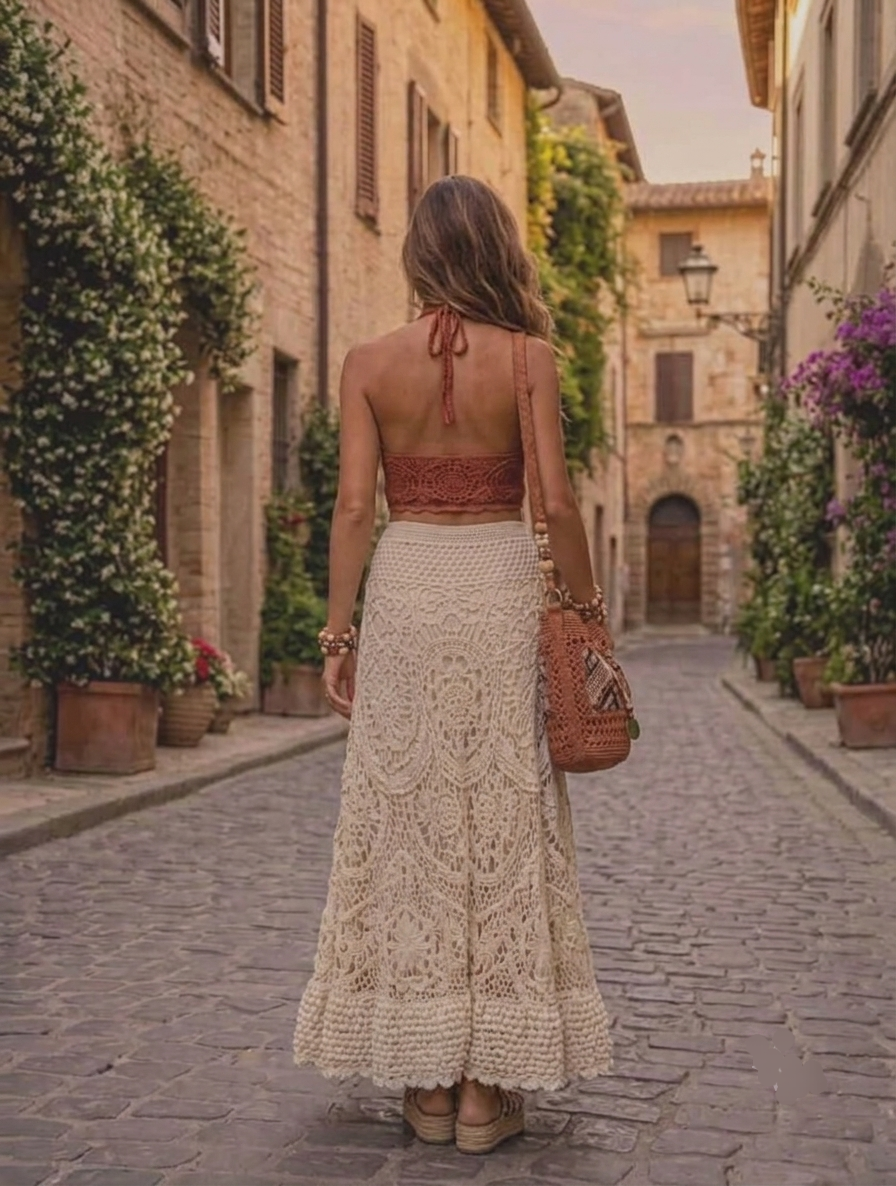 Halter-neck crop top Outfit