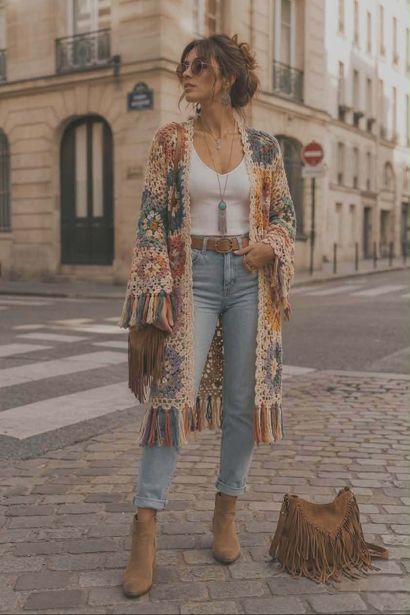 Romantic Crochet Cardigan