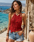 Wild Rose Motif Halter