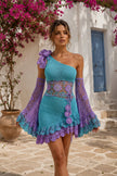 Terracotta One Shoulder Mini Dress