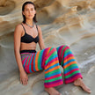 Multi-Colour Crochet Trousers With Tube Top