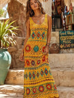 Festival Sunset Crochet Maxi dress