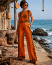 Orange Boho Geometric Set