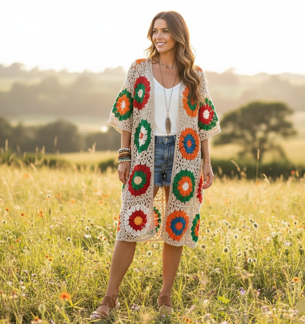 Boho Crochet Cardigan