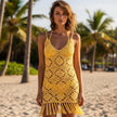 Bohemian Yellow Mini Dress