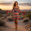 Zigzag Rainbow Party Dress