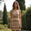 Earthy Crochet Mini Dress