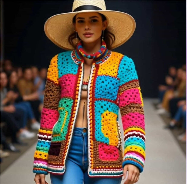Tropical Garden Patchwork Cardigan