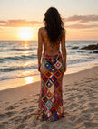 Fiesta Diamond Open-Knit Dress