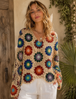 Prism Flower Crochet Blouse