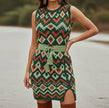 Zigzag Cocktail Party Dress