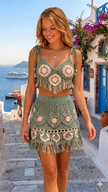 Sage Medallion Fringe Set