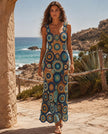 Multicolor Circle Maxi Dress