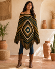 Boho Compass Poncho
