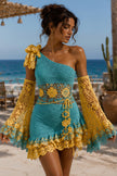 Terracotta One Shoulder Mini Dress