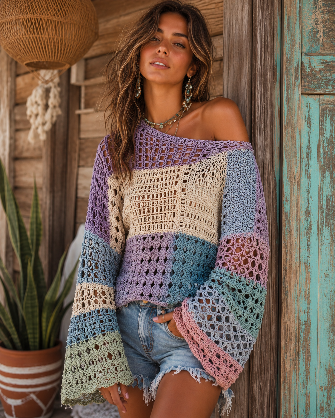 Free-Spirit Colorblock Crochet