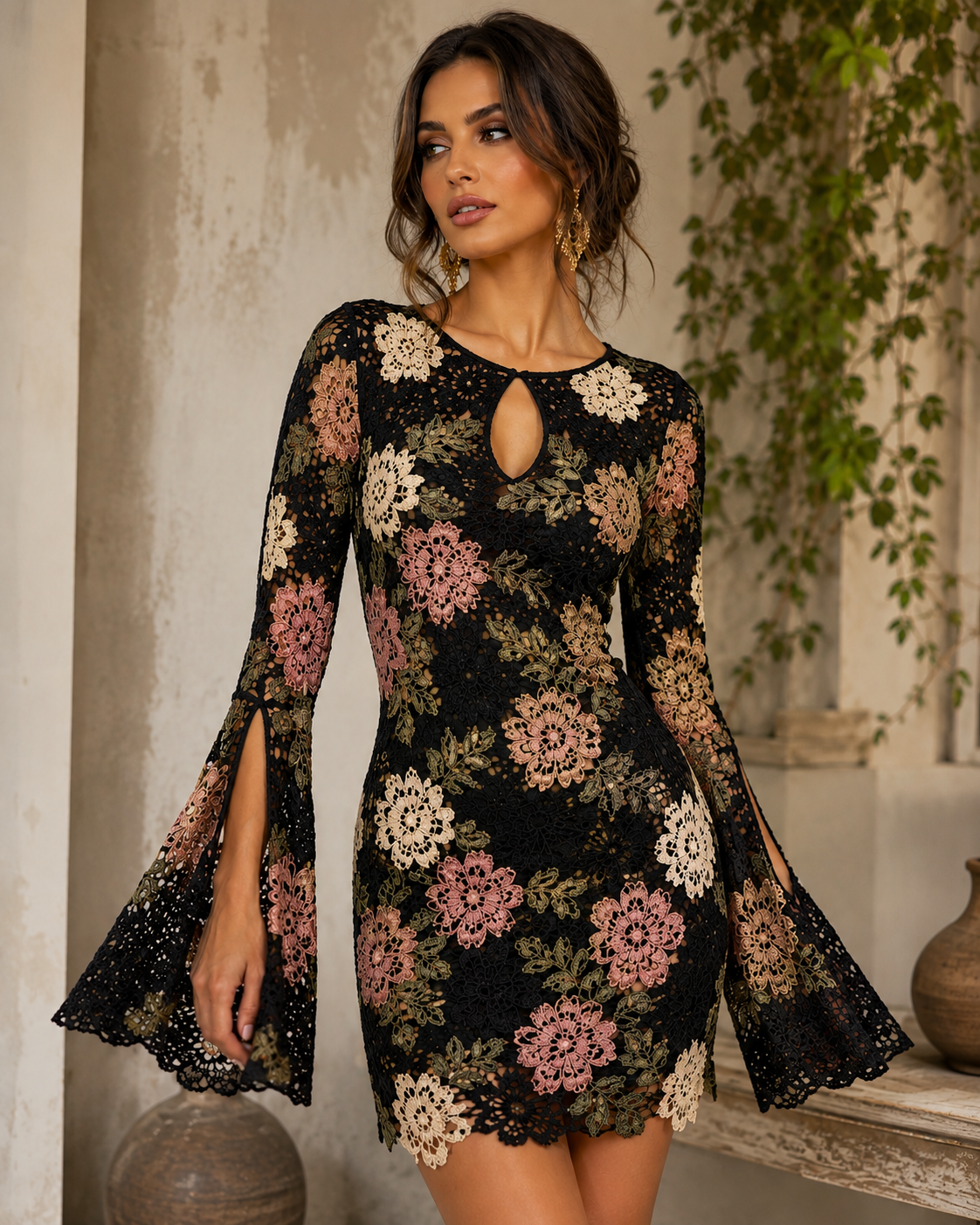 Olivia Floral Lace Mini