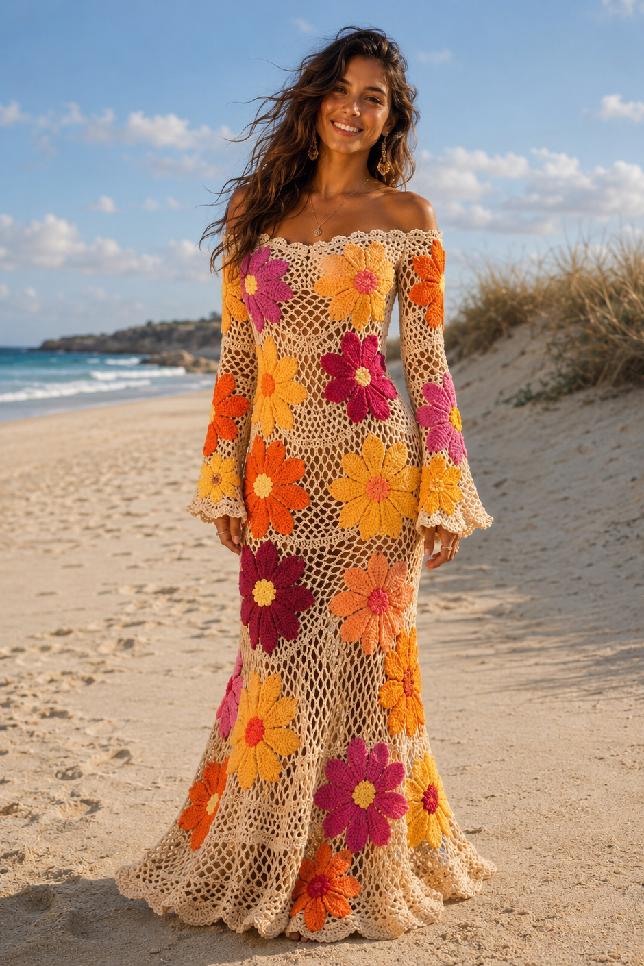 Marigold Muse Mesh Maxi