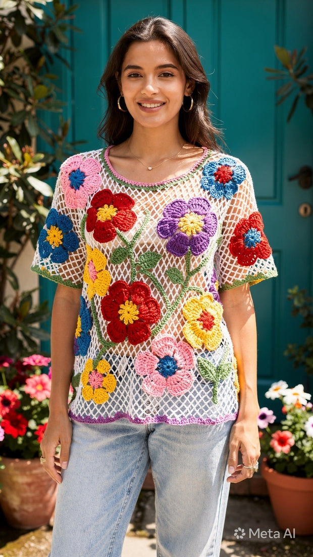 The Meadow Lattice Blouse