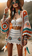 Sunset Spirit Crochet Cardigan